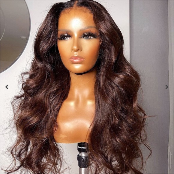 22" #4 Brown Body Wave Wig 13x4 Lace Frontal - Tinashe Hair - Picture 3 of 5